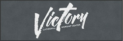 4' x 12' (45" x 143") Colorstar Impressions VICTORY Indoor Logo Mat