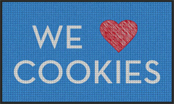 3' x 5' (35" x 58") Waterhog Impressions HD BYRD WE LOVE COOKIES Indoor-Outdoor Logo Mat