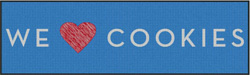 3' x 10' (35" x 119") Waterhog Impressions HD BYRD WE LOVE COOKIES Indoor/Outdoor Logo Mat