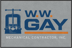 4' x 6' (45" x 69") ColorStar Impressions W.W. GAY  Indoor Logo Mat