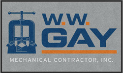 3' x 5' (35" x 59") Colorstar Impressions W.W. GAY  Indoor Logo Mat