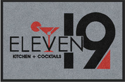 2 'x 3' (24" x 35") Digiprint HD ELEVEN 19 Indoor Logo Mat