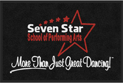 2 'x 3' (24" x 35") Digiprint HD SEVEN STAR SCHOOL   Indoor Logo Mat