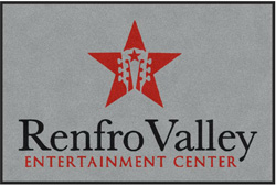 4' x 6' (45" x 69") ColorStar Impressions RENFRO VALLEY  Indoor Logo Mat