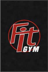 4' x 6' (45" x 69") ColorStar Impressions   FIT GYM  Indoor Logo Mat