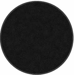 6' Round (68" inches) Digiprint HD Custom Shape SOLID BLACK Indoor Logo Mat