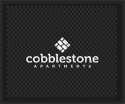 2'6" x 3' (30" x 35") Superscrape Impressions COBBLESTONE  Rubber Logo Mat