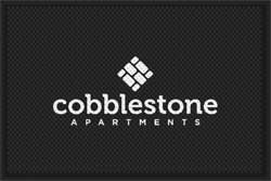 4' x 6' (45" x 69") Superscrape Impressions COBBLESTONE Rubber Logo Mat