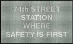 3' x 5 (35" x 59") Waterhog Inlay 74TH STREET STATION  Indoor/Outdoor Logo Mat
