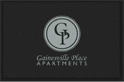 4' x 6' (45" x 69") Superscrape Impressions GAINESVILLE PLACE  Rubber Logo Mat