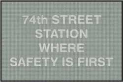 4' x 6' (45" x 69") Waterhog Inlay 74TH STREET STATION  Indoor /Outdoor Logo Mat