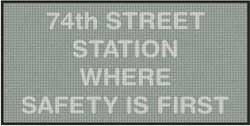 3' x 6' (35" x 69") Waterhog Inlay 74TH STREET STATION  Indoor/Outdoor Logo Mat