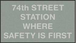 4' x 7'(45" x 83") Waterhog Inlay 74TH STREET STATION Indoor/Outdoor Logo Mat