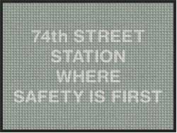 3' x 4' (35" x 47") Waterhog Inlay 74TH STREET STATION   Indoor/Outdoor Logo Mat