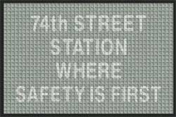 2 'x 3' (24" x 35") Waterhog Inlay  74TH STREET STATION   Indoor/Outdoor Logo Mat