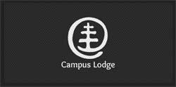 4' x 8' (45" x 95") Superscrape Impressions CAMPUS LODGE Rubber Logo Mat
