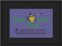 3' x 4' (34" x 45.5") Superscrape Impressions DISCOVERY TIME  Rubber Logo Mat