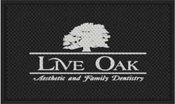 3' x 5' (35" x 56") Superscrape Impressions  LIVE OAK   Rubber Logo Mat