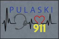 4' x 6' (45" x 69") ColorStar Impressions  PULASKI 911 Indoor Logo Mat