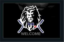 2' x 3' (21" x 33") Floor Impressions WELCOME Rubber Logo Mat