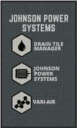 3' x 5' (35" x 58") Waterhog Impressions HD JOHNSON POWER SYSTEMS  Indoor-Outdoor Logo Mat