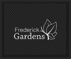 2'6" x 3' (30" x 35") Superscrape Impressions FREDERICK GARDENS  Rubber Logo Mat