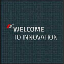 6' x 6' (70" x 70" ) Waterhog Inlay WELCOME TO INNOVATION  Indoor/Outdoor Logo Mat