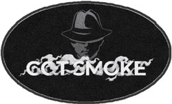 3' x 5' (35" x 58") OVAL Digiprint HD CUSTOM SHAPE GOT SMOKE Indoor Logo Mat
