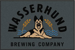 4' x 6' (45" x 69") Waterhog Impressions HD WASSERHUND  Indoor/Outdoor Logo Mat