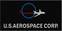 4' x 8' (45" x 95") Waterhog Impressions HD US AEROSPACE  Indoor/ Outdoor Logo Mat