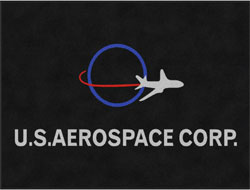 6' x 8' (68" x 95") ColorStar Impressions  US AEROSPACE  Indoor Logo Mat
