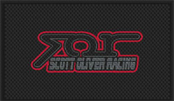3' x 5' (35" x 56") Superscrape Impressions SCOTT OLIVER RACING  Rubber Logo Mat