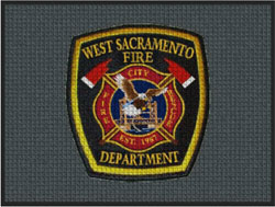 3' x 4' (35" x 45") Waterhog Impressions HD WEST SACRAMENTO  Indoor-Outdoor Logo Mat