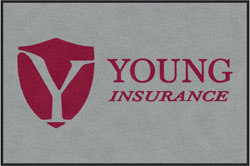4' x 6' (45" x 69") ColorStar Impressions YOUNG INSURANCE  Indoor Logo Mat