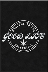 4' x 6' (45" x 69") ColorStar Impressions GOOD LIFE  Indoor Logo Mat