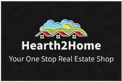 4' x 6' (45" x 69") ColorStar Impressions HEARTH2HOME  Indoor Logo Mat
