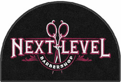 2' x 3' (24" x 35") Digiprint HD Custom Shape Half Circle NEXT LEVEL Indoor Logo Mat