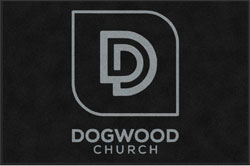 4' x 6' (45" x 69") Digiprint HD DOGWOOD CHURCH  Indoor Logo Mat