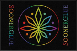 4' x 6' (45" x 69") Waterhog Impressions HD SOONER GLUE  Indoor/Outdoor Logo Mat