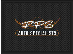 3' x 4' (34" x 45.5") Superscrape Impressions RPS   Rubber Logo Mat