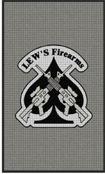 3' x 5' (35" x 58") Waterhog Impressions HD LEW'S FIREARMS Indoor-Outdoor Logo Mat