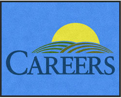 4' x 5'(45" x 58") Colorstar Impressions CAREERS Indoor Logo Mat
