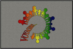4' x 6' (45" x 69") Waterhog Impressions HD VOYAGERS Indoor/Outdoor Logo Mat