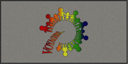 4' x 8' (45" x 95") Waterhog Impressions HD VOYAGERS   Indoor/ Outdoor Logo Mat