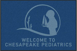 4' x 6' (45" x 69") Waterhog Inlay CHESAPEAKE PEDIATRICS Indoor /Outdoor Logo Mat