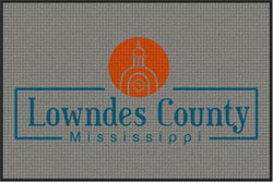 4' x 6' (45" x 69") Waterhog Impressions HD LOWNDES COUNTY  Indoor/Outdoor Logo Mat