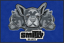 4' x 6' (45" x 69") Digiprint HD SMITTY BLUES   Indoor Logo Mat