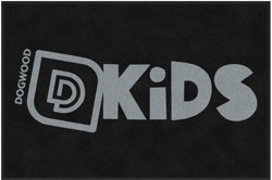 4' x 6' (45" x 69") Digiprint HD DOGWOOD KIDS Indoor Logo Mat