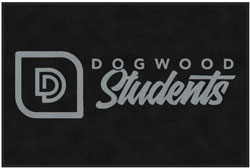 4' x 6' (45" x 69") Digiprint HD DOGWOOD STUDENTS Indoor Logo Mat