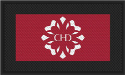 3' x 5' (35" x 56") Superscrape Impressions CHD Rubber Logo Mat